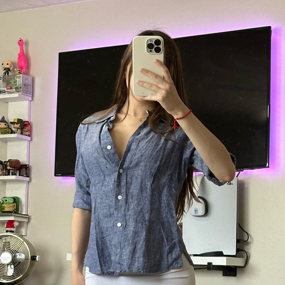 Foxcroft Fitted Fit Button Blouse 🦊 - Picture 1 of 3